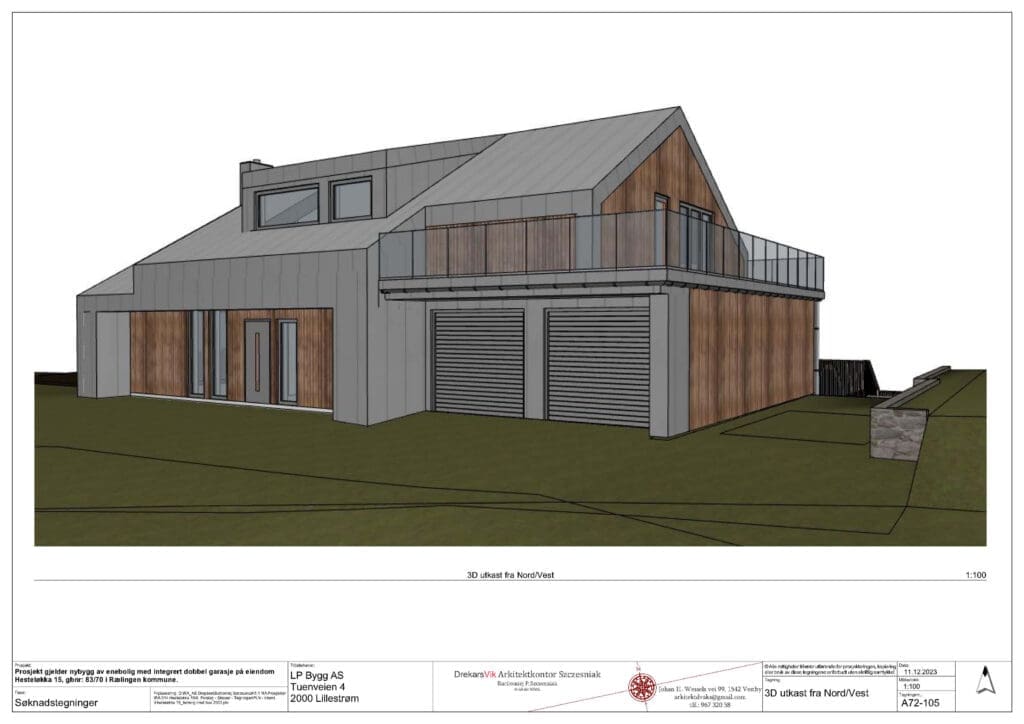 Arkitekttegninger og skjemaer med overskrift ‘hva koster en byggesøknad?’